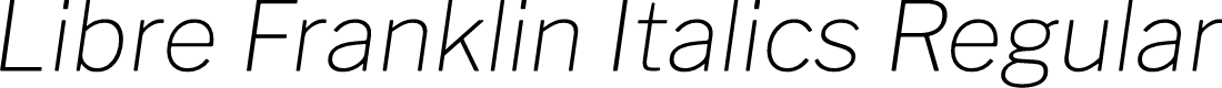 Libre Franklin Italics Regular