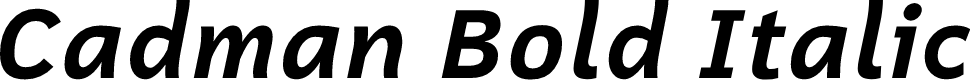 Cadman Bold Italic