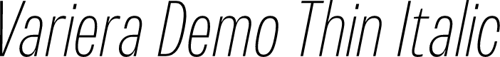 Variera Demo Thin Italic