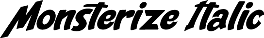 Monsterize Italic
