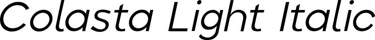 Colasta Light Italic