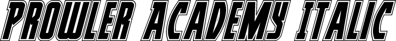 Prowler Academy Italic