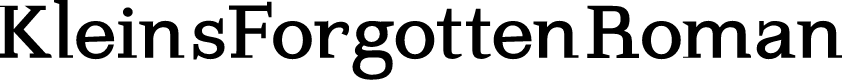 KleinsForgottenRoman