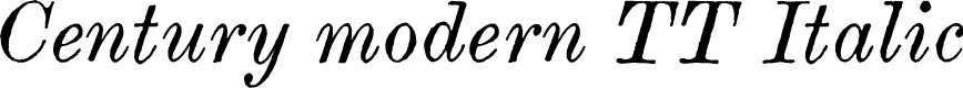 Century modern TT Italic