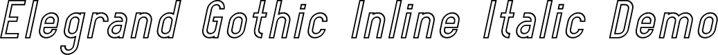 Elegrand Gothic Inline Italic Demo