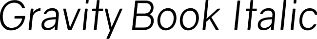 Gravity Book Italic