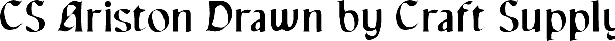 CSAristonDrawn-Regular Demo