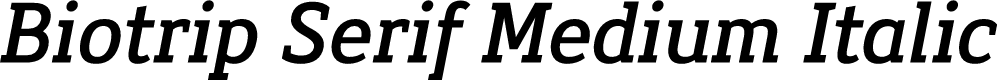 Biotrip Serif Medium Italic