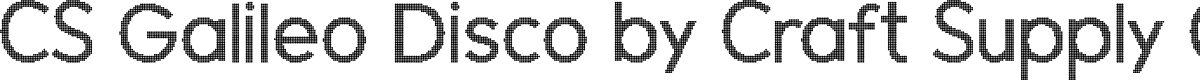 CSGalileoDisco-Regular Demo