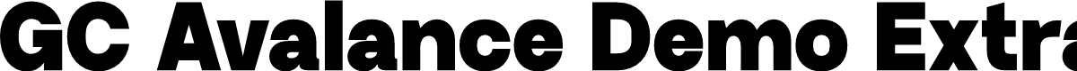 GC Avalance Demo Extra Bold