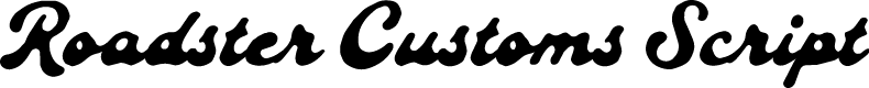 Roadster Customs Script Regular