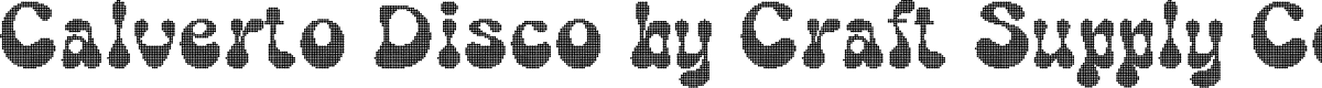 CalvertoDisco-Regular Demo