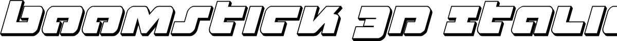 Boomstick 3D Italic