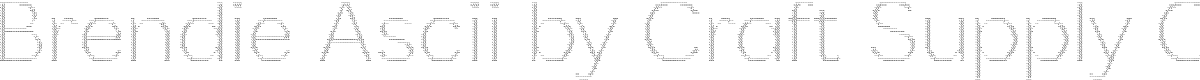 Brendie Ascii Regular Demo