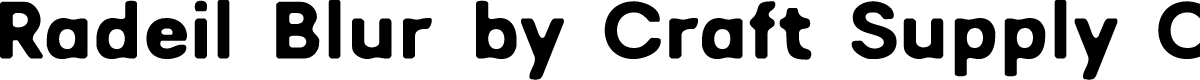 RadeilBlur-Regular Demo
