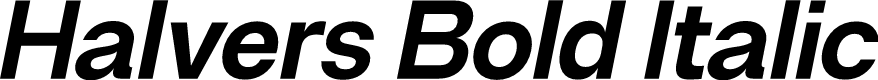 Halvers Bold Italic